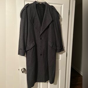 Men’s Vintage Charcoal Grey Le Tigre Wool Coat